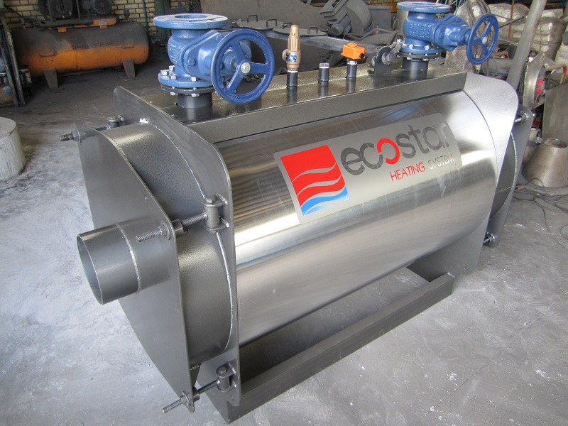 Steel hot water boiler